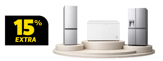 15% Desconto Extra em Frigoríficos, Combinados e Arcas Hisense. Válido de 12 a 17 maio de 2026. 15% Desconto Extra em Frigoríficos, Combinados e Arcas Hisense. Válido de 12 a 17 maio de 2026.