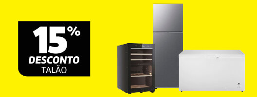15% Talão Frigoríficos, Arcas e Caves de Vinho Bosch, Siemens, Hisense, Haier e Samsung. 31 janeiro a 02 fevereiro 2026