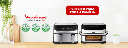 Fritadeiras Sem Óleo Moulinex. Descubra a gama saudável e sustentável. Válido de 01 a 14 dezembro de 2025.
