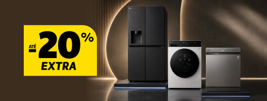 Até 20% Desconto Extra em Grandes Eletrodomésticos LG. Válido de 14 a 18 maio de 2026.