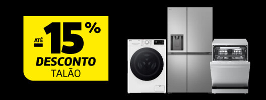 Até 15% Desconto em Talão em Grandes Eletrodomésticos LG. Válido de 20 a 23 março de 2026. Até 15% Desconto em Talão em Grandes Eletrodomésticos LG. Válido de 20 a 23 março de 2026.