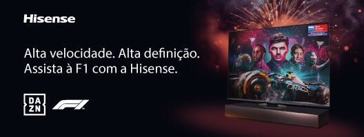 Ganhe um voucher de 12 meses DAZN na compra de uma TV Hisense Mini-Led. Válido de 06 outubro a 02 novembro de 2025.