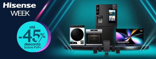Até 45% Desconto Sobre PVPr em Hisense. Válido de 23 fevereiro a 01 março de 2026.