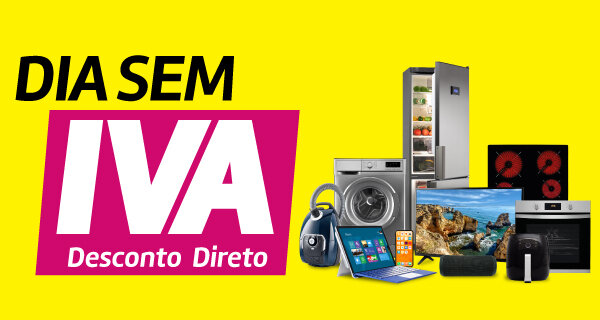 Dias sem IVA. IVA em todas as categorias de produto. Válido das 18h de 17 a 18 março de 2026.