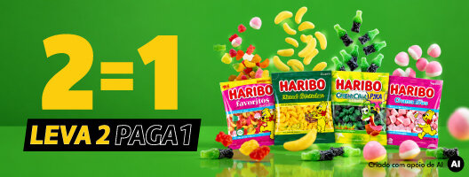 Leva 2 Para 1 Gomas Haribo. Para quem gosta de gomas a sério Leva 2 Para 1 Gomas Haribo. Para quem gosta de gomas a sério