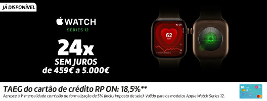 Já Disponível Apple Watch Series 12. 24x Sem Juros. 18 a 30 de setembro de 2026 Já Disponível Apple Watch Series 12. 24x Sem Juros. 18 a 30 de setembro de 2026