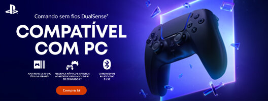 Comando sem fios DualSense Midnight Black + Cabo USB para PC