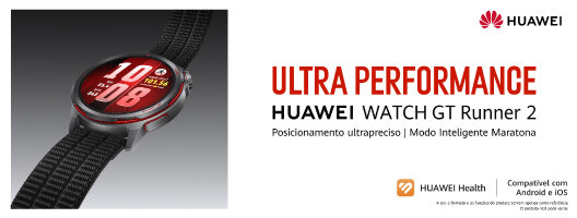 Lançamento Huawei GT Runner 2 - 30€ Desconto Extra. Válido de 26 março a 10 maio de 2026.