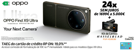 OFERTA PRÉ-VENDA. Novos Smartphones Oppo Find X9 Ultra. 01 a 17 de maio de 2026.