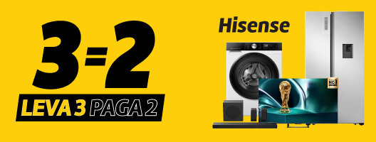 Leva 3 Paga 2, o terceiro é grátis. Grandes Eletrodomésticos, TV's e Som. Válido de 10 a 15 março de 2026.