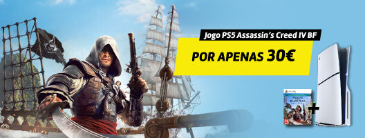 Leva o Jogo PS5 Assassin’s Creed IV BF por apenas 30€ Na compra da Consola PS5 SLIM E 1TB