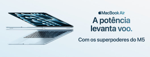MacBook Air. A potência levanta voo. Com os superpoderes do M5. 10% Desconto Extra. Válido de 06 a 10 março 2026. MacBook Air. A potência levanta voo. Com os superpoderes do M5. 10% Desconto Extra. Válido de 06 a 10 março 2026.