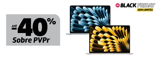 Até 40% Desconto Sobre PVPr em Macbooks. Válido de 31 outubro a 30 novembro de 2025. Até 40% Desconto Sobre PVPr em Macbooks. Válido de 31 outubro a 30 novembro de 2025.