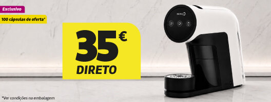 35€ Desconto Direto na Máquina de Café Delta Iqonic Branca. Válido de 07 a 31 julho de 2026.