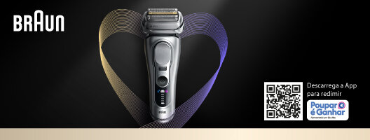 Até 120€ de Reembolso na compra de uma Máquina de Barbear Braun. Válido de 01 fevereiro a 30 abril de 2026.