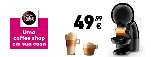 Máquina Café Piccolo a 49,99€. Válido de 01 a 31 dezembro de 2025. Máquina Café Piccolo a 49,99€. Válido de 01 a 31 dezembro de 2025.
