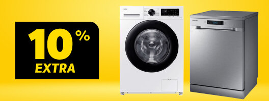 10% Desconto Extra em Máquinas Lavar Roupa e Louça Samsung. Válido de 16 a 21 junho de 2026. 10% Desconto Extra em Máquinas Lavar Roupa e Louça Samsung. Válido de 16 a 21 junho de 2026.