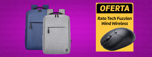 Na compra de Mochilas Tech Fuzzion Oferta de rato Tech Fuzzion Wind Wireless Na compra de Mochilas Tech Fuzzion Oferta de rato Tech Fuzzion Wind Wireless