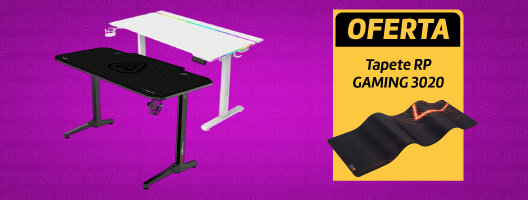 Na compra de Secretárias Gaming oferta de um tapete de rato. Na compra de Secretárias Gaming oferta de um tapete de rato.