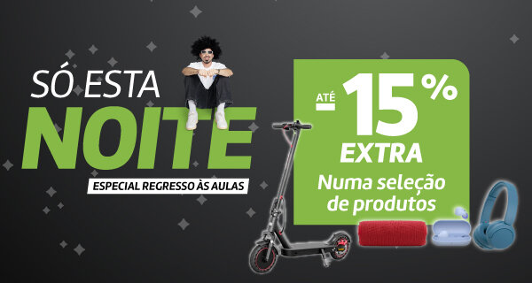 Promoção Até 15% Desconto Extra numa seleção de produtos. Válido das 22h de 02 setembro às 10h de 03 setembro de 2025. Promoção Até 15% Desconto Extra numa seleção de produtos. Válido das 22h de 02 setembro às 10h de 03 setembro de 2025.