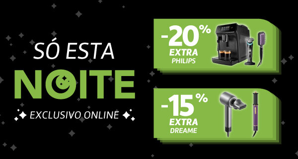 20% Desconto Extra em PHILIPS e 15% Desconto Extra em DREAME. Válido 22h de 08 fevereiro às 10h de 09 fevereiro de 2026.