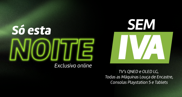 Sem IVA numa seleção de produtos. Consulta condições. Válido 22h de 10 de fevereiro às 10h de 11 de fevereiro de 2026.