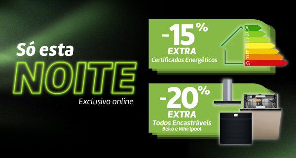 Até 20% Desconto Extra numa Seleção de produtos. Válido das 22h de 16 abril às 10h de 17 abril de 2026. 