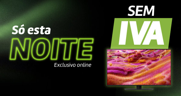 Sem IVA em todas as TVs QLED e Neo QLED Samsung, Válido das 22h de 19 maio às 10h de 20 maio de 2026. Consulta condições.