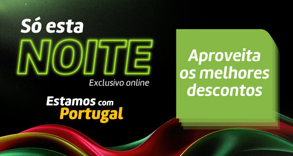 Aproveita os melhores descontos só esta noite. Válido das 22h de 18 junho às 10h de 19 junho 2026. Aproveita os melhores descontos só esta noite. Válido das 22h de 18 junho às 10h de 19 junho 2026.