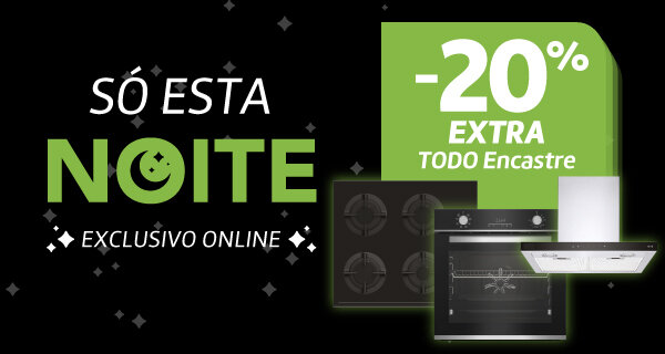 20% Desconto Extra em Todo Encastre. Válido das 22h de 17 setembro às 10h de 18 setembro de 2025.