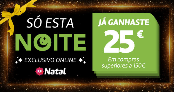 Já Ganhaste 25€ Em compras superiores a 150€. 22h de 04 dezembro às 10h de 05 dezembro 2025.