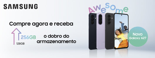 Novo Galaxy A27 5G. Mais armazenamento, mais memórias Novo Galaxy A27 5G. Mais armazenamento, mais memórias