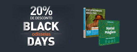 20% Desconto Direto em Odisseias. Válido de 07 novembro a 01 dezembro de 2025. 20% Desconto Direto em Odisseias. Válido de 07 novembro a 01 dezembro de 2025.