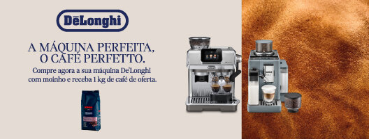 Oferta de 1kg de café em grão Kimbo Prestige Na compra de uma Máquina de Café Delonghi Oferta de 1kg de café em grão Kimbo Prestige Na compra de uma Máquina de Café Delonghi