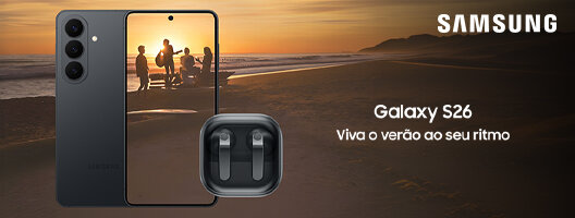Oferta Auriculares Samsung Buds4 na compra conjunta com o Samsung Galaxy S26. Válido de 12 a 23 agosto de 2026. Oferta Auriculares Samsung Buds4 na compra conjunta com o Samsung Galaxy S26. Válido de 12 a 23 agosto de 2026.