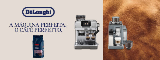 Oferta 1Kg Cafe na compra de uma Máquina de Cafe DeLonghi. Válido 14 a 30 abril de 2026.