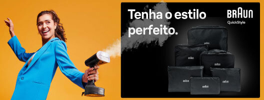  Oferta Conjunto de Viagem na compra de uma escova de engomar a vapor QuickStyle da Braun. Válido de 15 out a 31 dez de 2025.