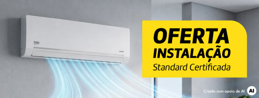 Oferta Instalação Standard Certificada na compra de Ar Condicionados Beko. Válido 17 a 30 de setembro de 2026.