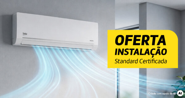 Oferta Instalação Standard Certificada na compra de Ar Condicionados Beko. Válido 17 a 30 de setembro de 2026. Oferta Instalação Standard Certificada na compra de Ar Condicionados Beko. Válido 17 a 30 de setembro de 2026.