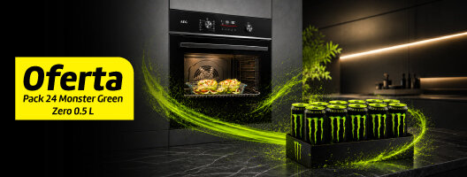 Compra 1 Eletrodoméstico de Encastre AEG E recebe de oferta Pack de 24 Monster Green Zero 0.5L Compra 1 Eletrodoméstico de Encastre AEG E recebe de oferta Pack de 24 Monster Green Zero 0.5L