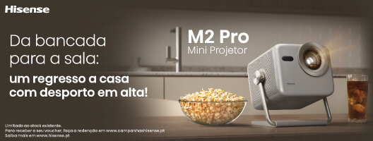Receba um Voucher de 3 meses de Sport TV Total, Na compra de um Laser Mini Projetor M2 Pro Hisense. 15 setembro a 05 outubro 