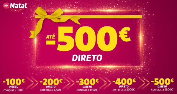 Até 500€ Desconto Direto em todas as categorias de produtos. Válido das 22h de 11 a 15 dezembro de 2025. Até 500€ Desconto Direto em todas as categorias de produtos. Válido das 22h de 11 a 15 dezembro de 2025.