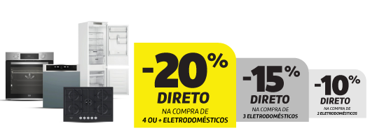 Até 20% Desconto Direto em Encastre Beko, Hotpoint. Exclusivo Lojas Físicas. Válido 02 a 08 outubro. Consulta condições.