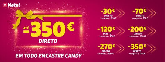 Até 350€ Desconto em Todo o Encastre Candy. Válido de 16 a 24 dezembro de 2025. Até 350€ Desconto em Todo o Encastre Candy. Válido de 16 a 24 dezembro de 2025.