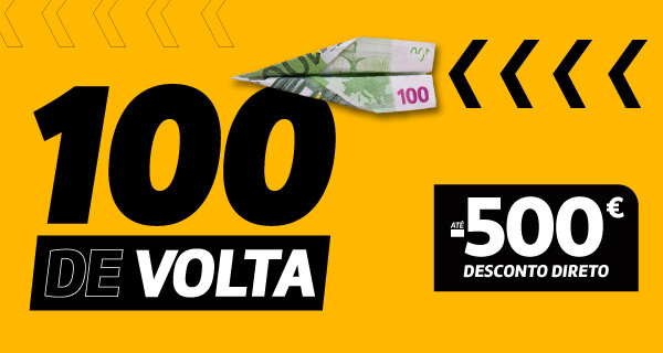 Desconto de 100€ por cada 500€ em compras em todas as categorias de produtos. Válido de 12 a 15 setembro de 2025. Desconto de 100€ por cada 500€ em compras em todas as categorias de produtos. Válido de 12 a 15 setembro de 2025.