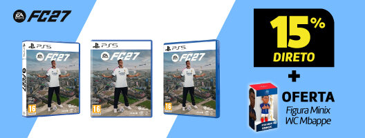Pré-Venda Jogo EA Sports FC 27. Vive o jogo ao máximo. Disponível a 25 de setembro de 2026. Pré-Venda Jogo EA Sports FC 27. Vive o jogo ao máximo. Disponível a 25 de setembro de 2026.