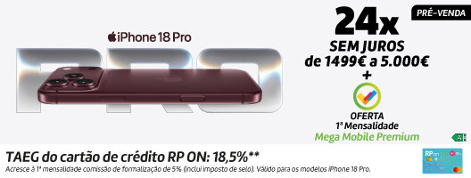Pré-Venda a partir das 13h de 12 a 17 setembro de 2026. Disponível a 18 setembro de 2026.