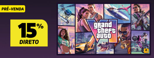 Pré-Venda Jogo GTA Vl. 15% Desconto direto. Lançamento a 19 novembro de 2026.