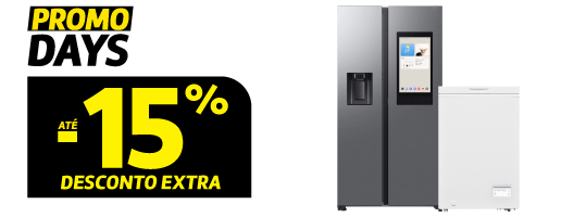 Até 15% Desconto Extra em Frigoríficos e Arcas Samsung, Beko, Hotpoint, Indesit e Whirlpool. Válido de 14 a 27 outubro 2025. Até 15% Desconto Extra em Frigoríficos e Arcas Samsung, Beko, Hotpoint, Indesit e Whirlpool. Válido de 14 a 27 outubro 2025.