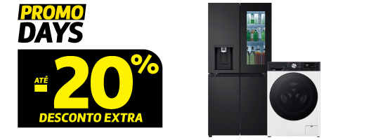 Até 20% Desconto Extra em Grandes Eletrodomésticos LG. Válido de 10 a 12 outubro de 2025.